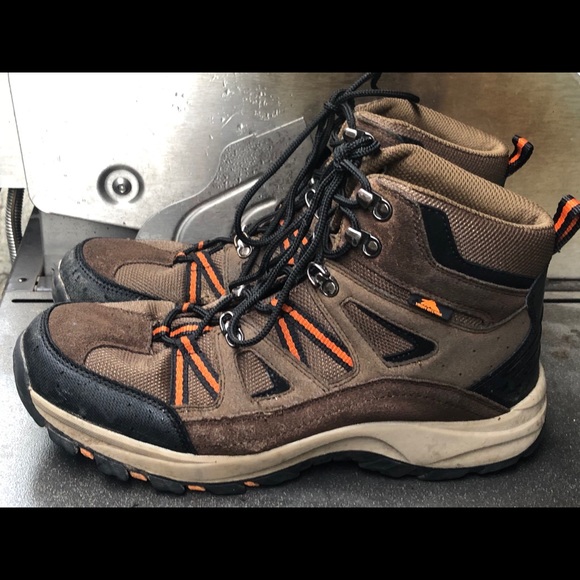 High Sierra Brown Orange Hiking Boots 